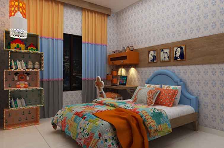Bright Color Bedroom Interior Design